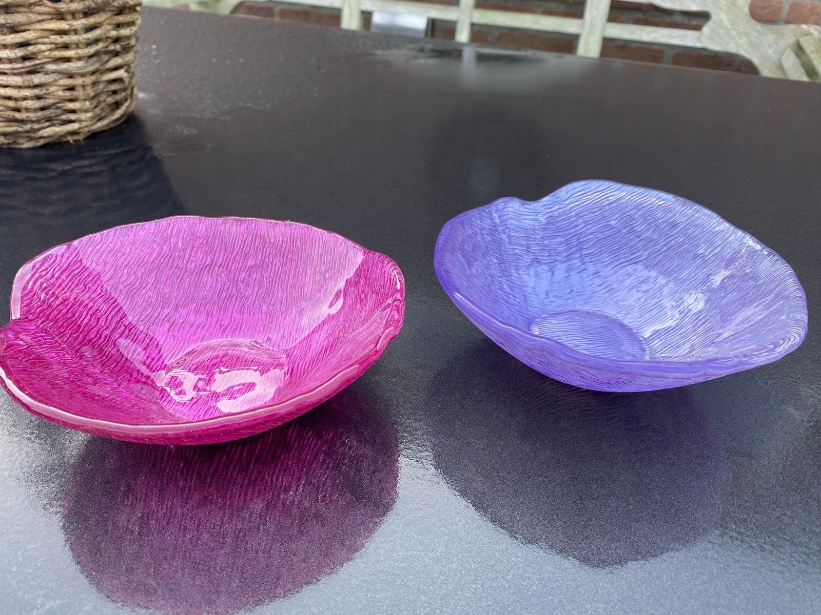 IVV Glazen Schalen - Roze en Paars, Ophalen of Verzenden