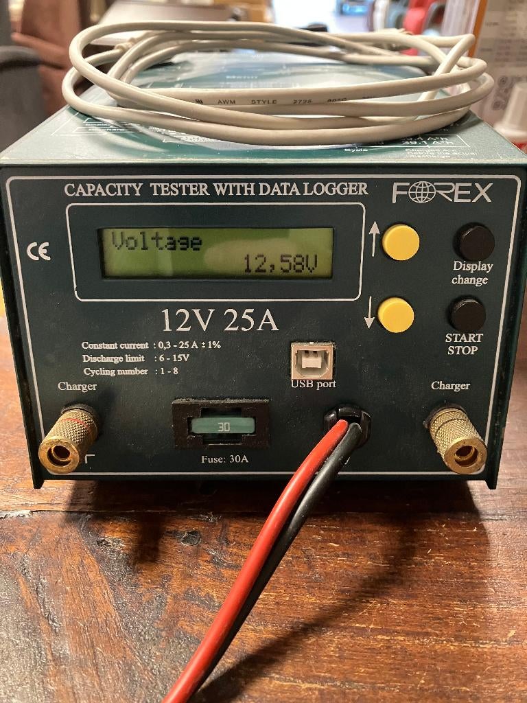 Accutester Forex 25A capaciteitstester, Ophalen, Gebruikt