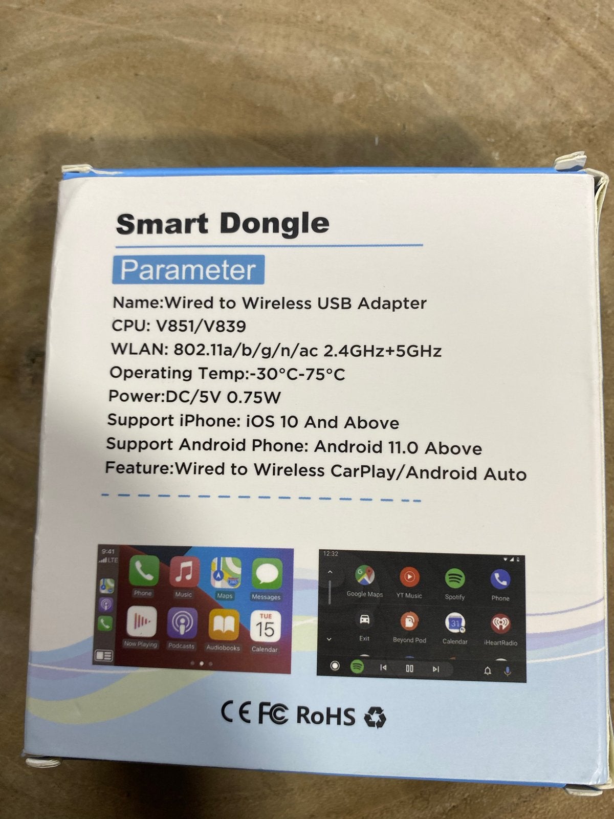 Nieuwe Carplay/Android Auto draadloze adapter, Ophalen, Nieuw
