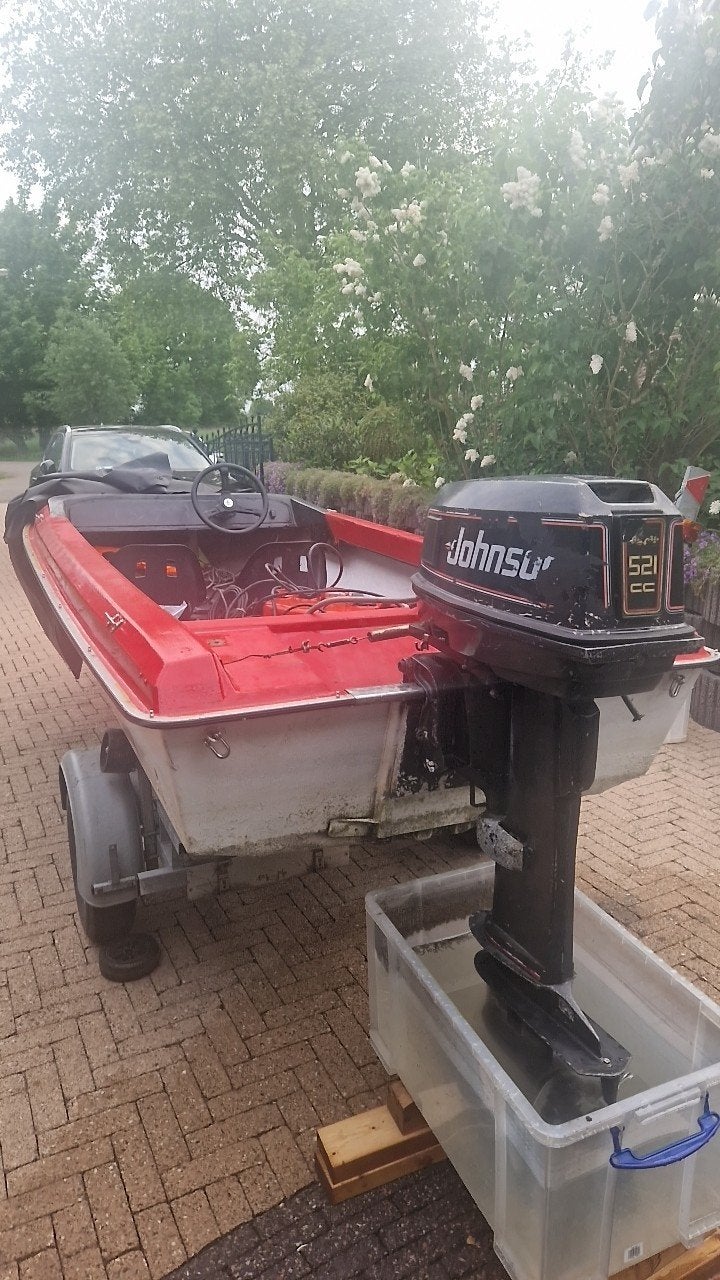 polyester speed boot met 30pk 2t, Ophalen, Zo goed als nieuw, Motor en Techniek, Motorboot