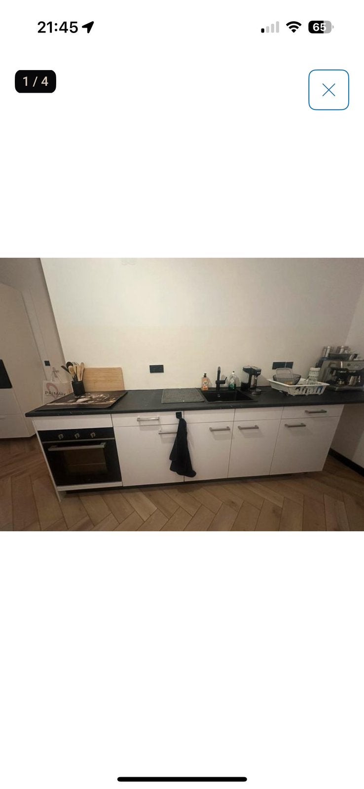 Keller keuken 2 jaar oud, Huis en Inrichting, Ophalen, Gebruikt, Wit, Enkelwandige keuken