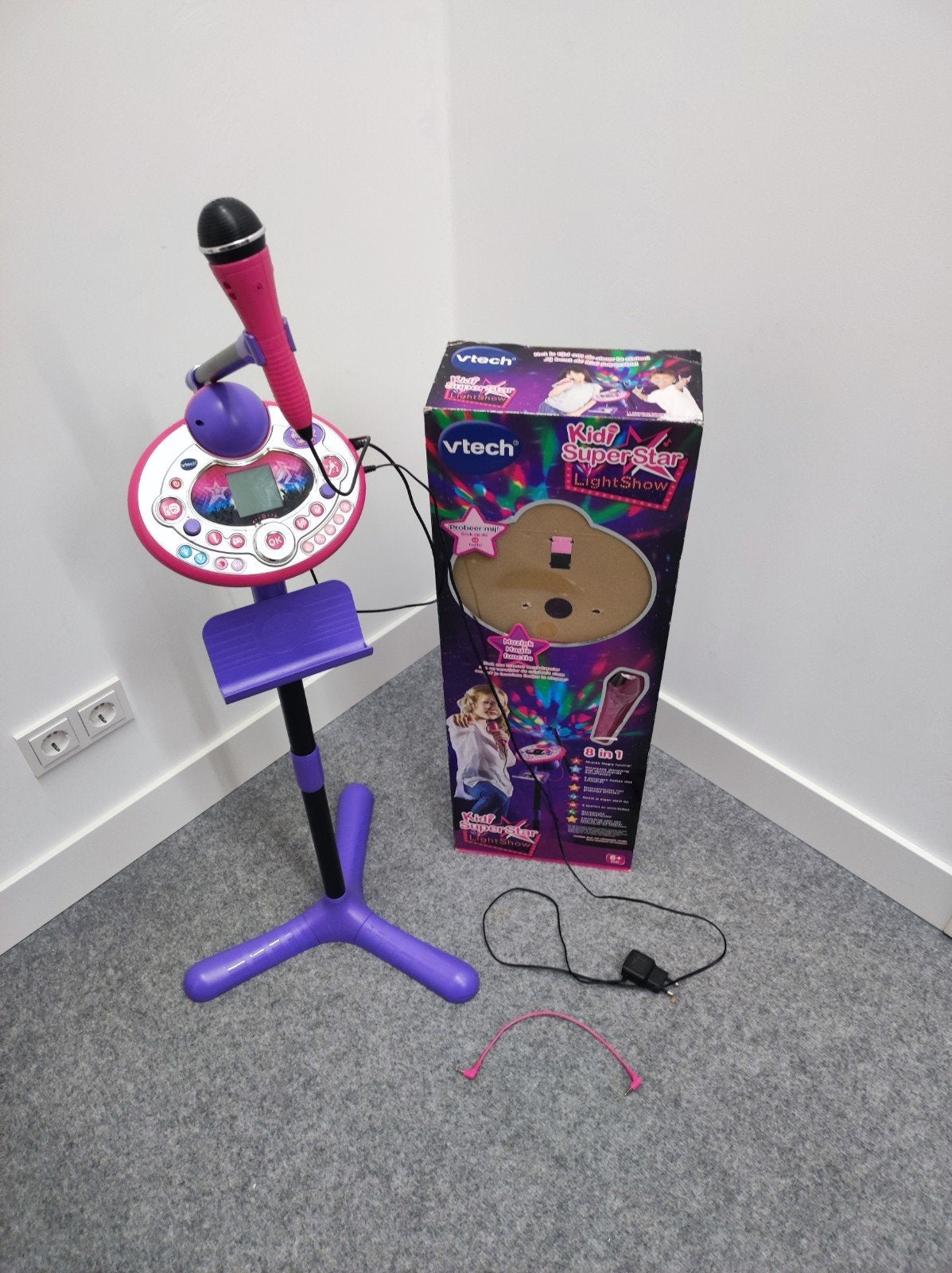 VTech Kidi Superstar Lightshow – karaoke microfoonset, Ophalen, Zo goed als nieuw