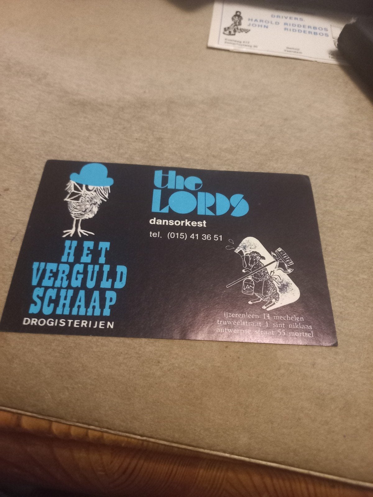 Vintage sticker: The Lords Dansorkest & Het Verguld Sc, Ophalen of Verzenden, Gebruikt