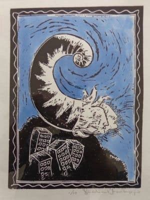 Jacques Tange, zeefdruk Fin de la nuit, Ophalen