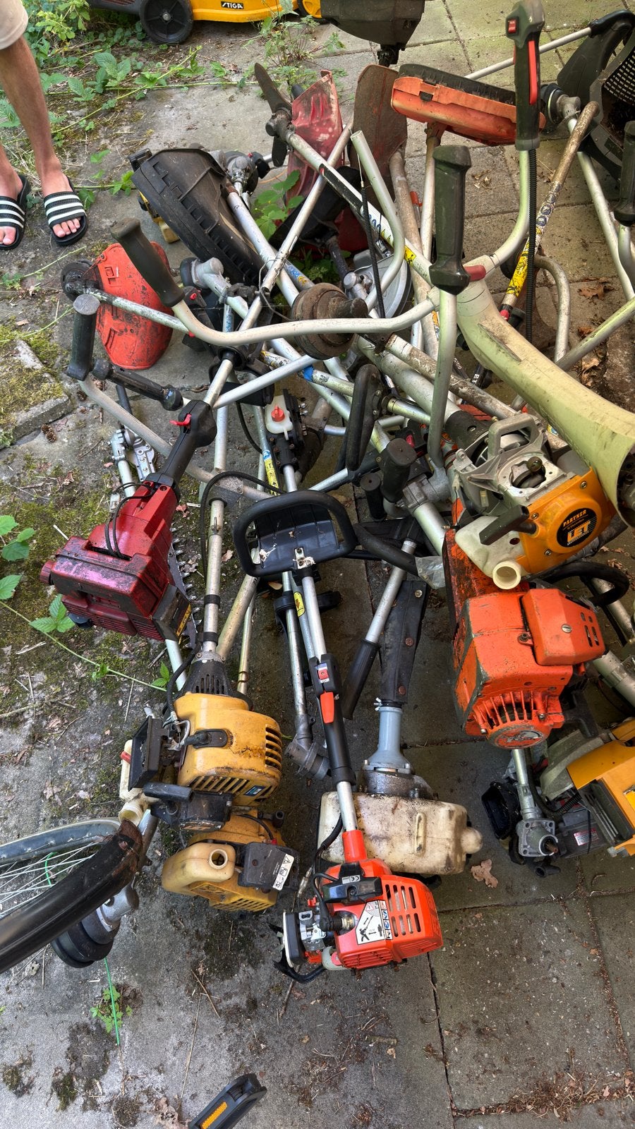 Partij sloop bosmaaiers voor onderdelen (MOET NU WEG), Tuin en Terras, Bosmaaiers, Ophalen, Gebruikt, Benzine