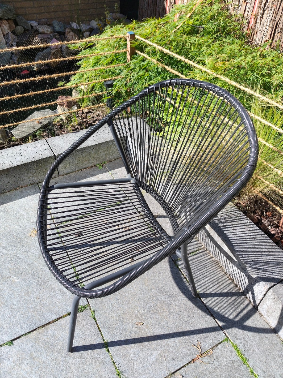 Tuinset zwart draad, Ophalen, Gebruikt, Kunststof