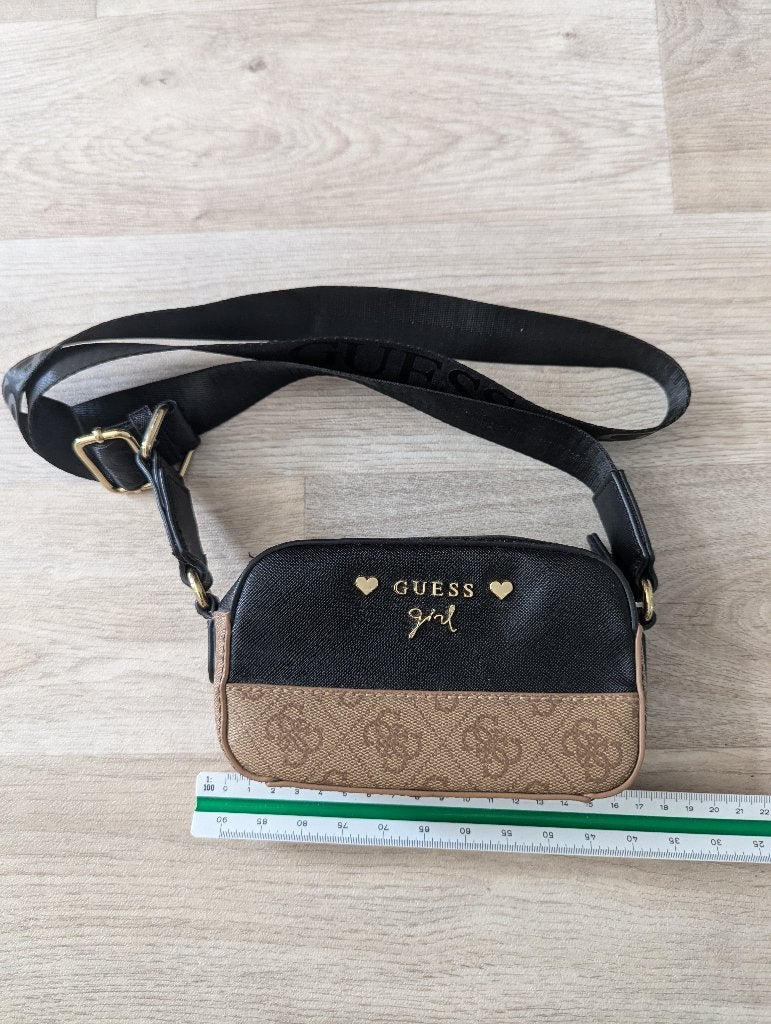 Guess mini tas, Ophalen of Verzenden, Zo goed als nieuw, Zwart, Handtas