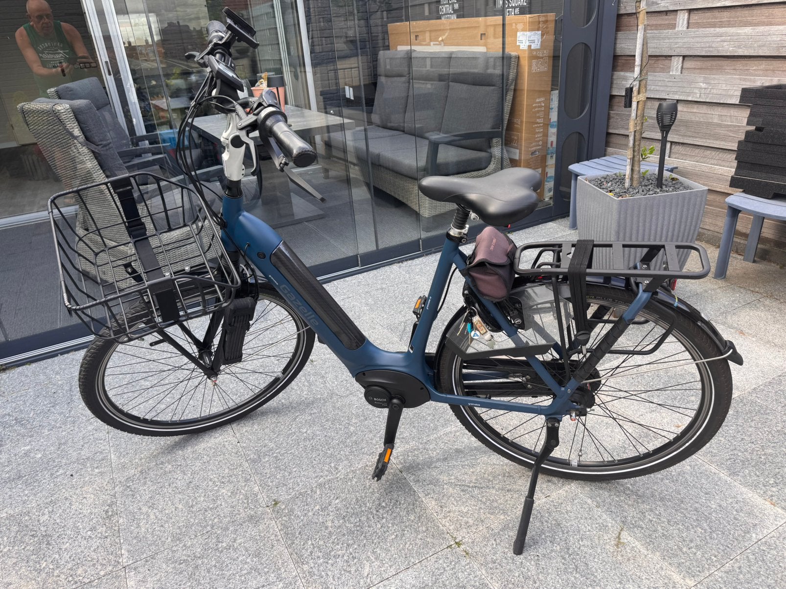 Gazelle Grenoble C8 in de kleur Between Blue, Ophalen, Zo goed als nieuw, Gazelle