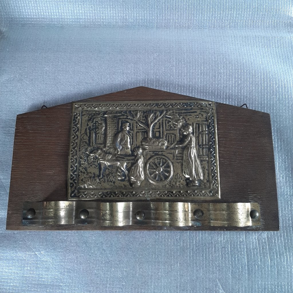 antiek, houten pijpenrekje voor 4 tabakspijpen, Ophalen of Verzenden