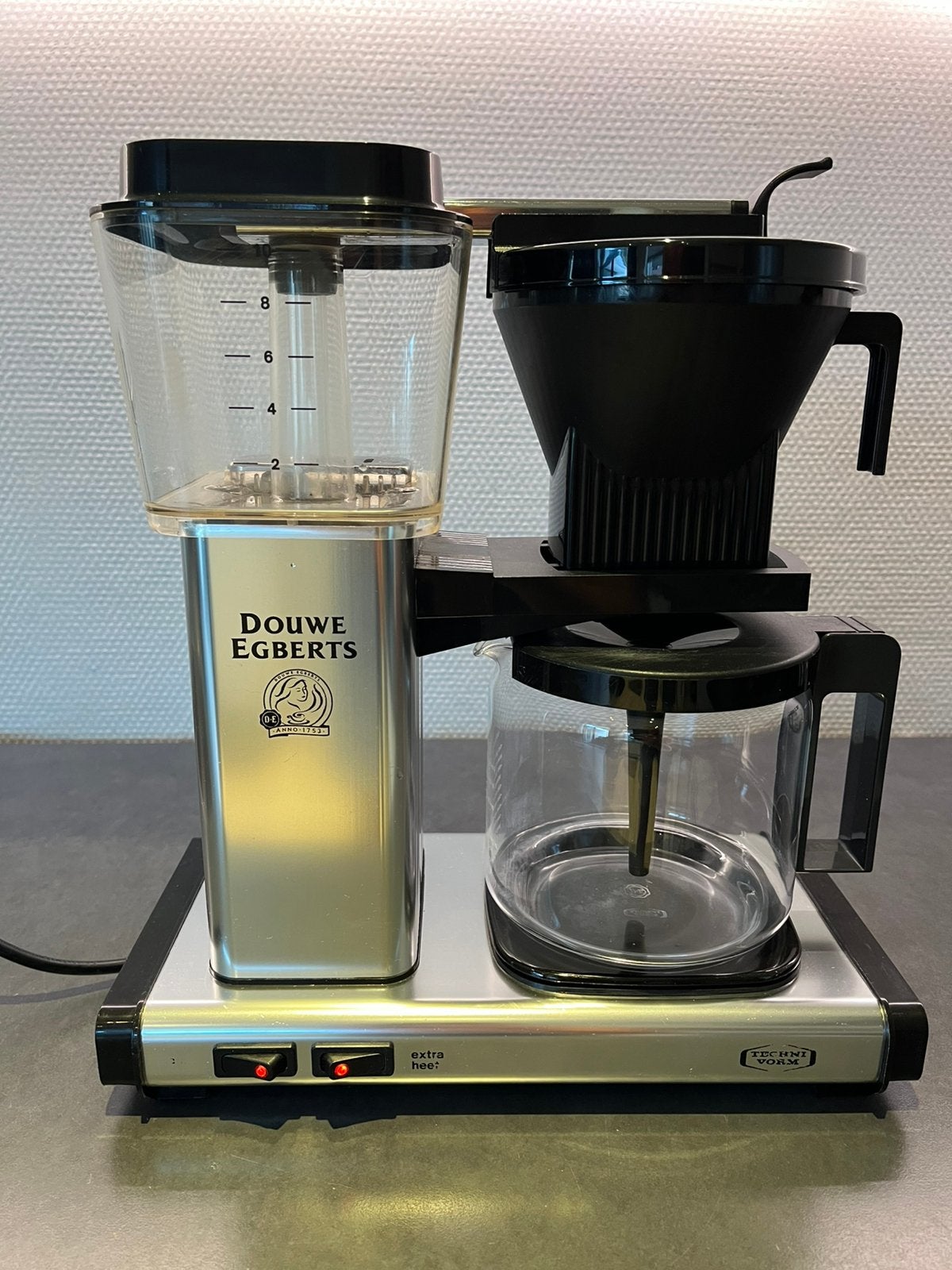 Douwe Egberts koffiezetapparaat - Zilver, Gebruikt, Koffiemachine, Gemalen koffie, Ophalen of Verzenden