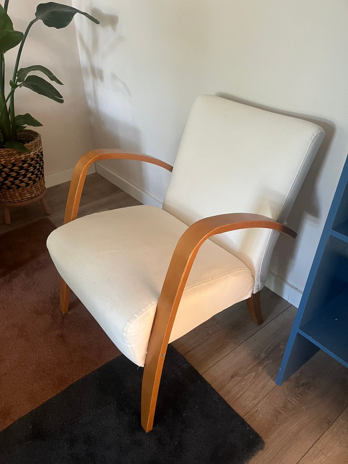 Retro stoel fauteuil, Ophalen, Gebruikt, Minder dan 75 cm, 50 tot 75 cm