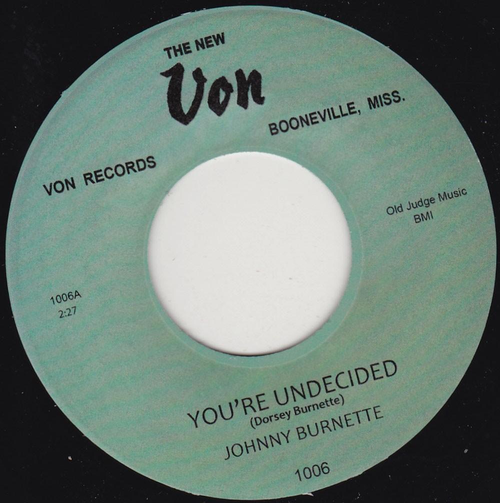 Johnny Burnette - You're Undecided 7"( rockabilly ), Cd's en Dvd's, Vinyl Singles, 7 inch, Single, Ophalen of Verzenden, Pop