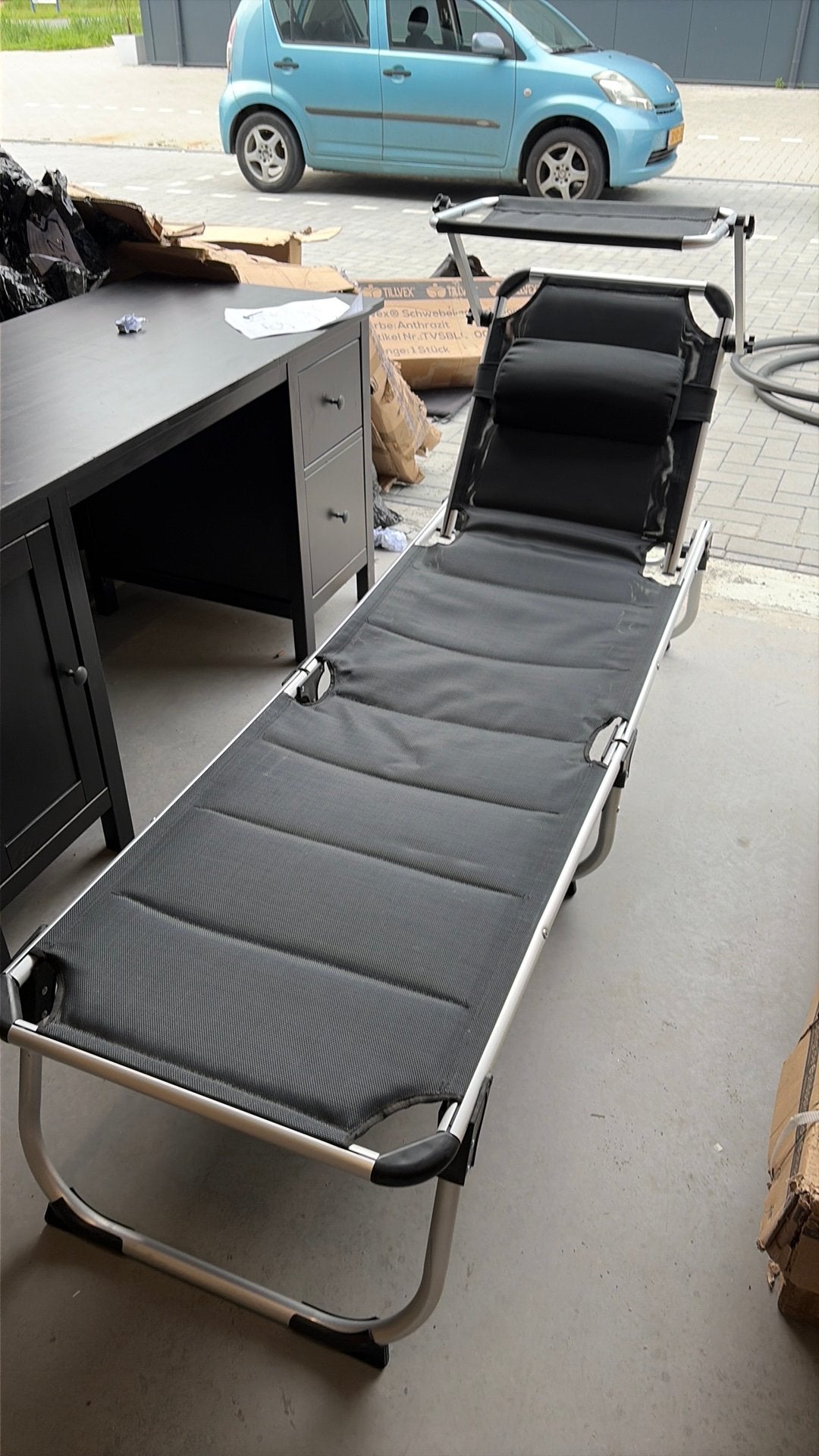 Ligbed, Tuin en Terras, Ligbedden, Ophalen, Gebruikt, Tillvexstraat 1, Aluminium