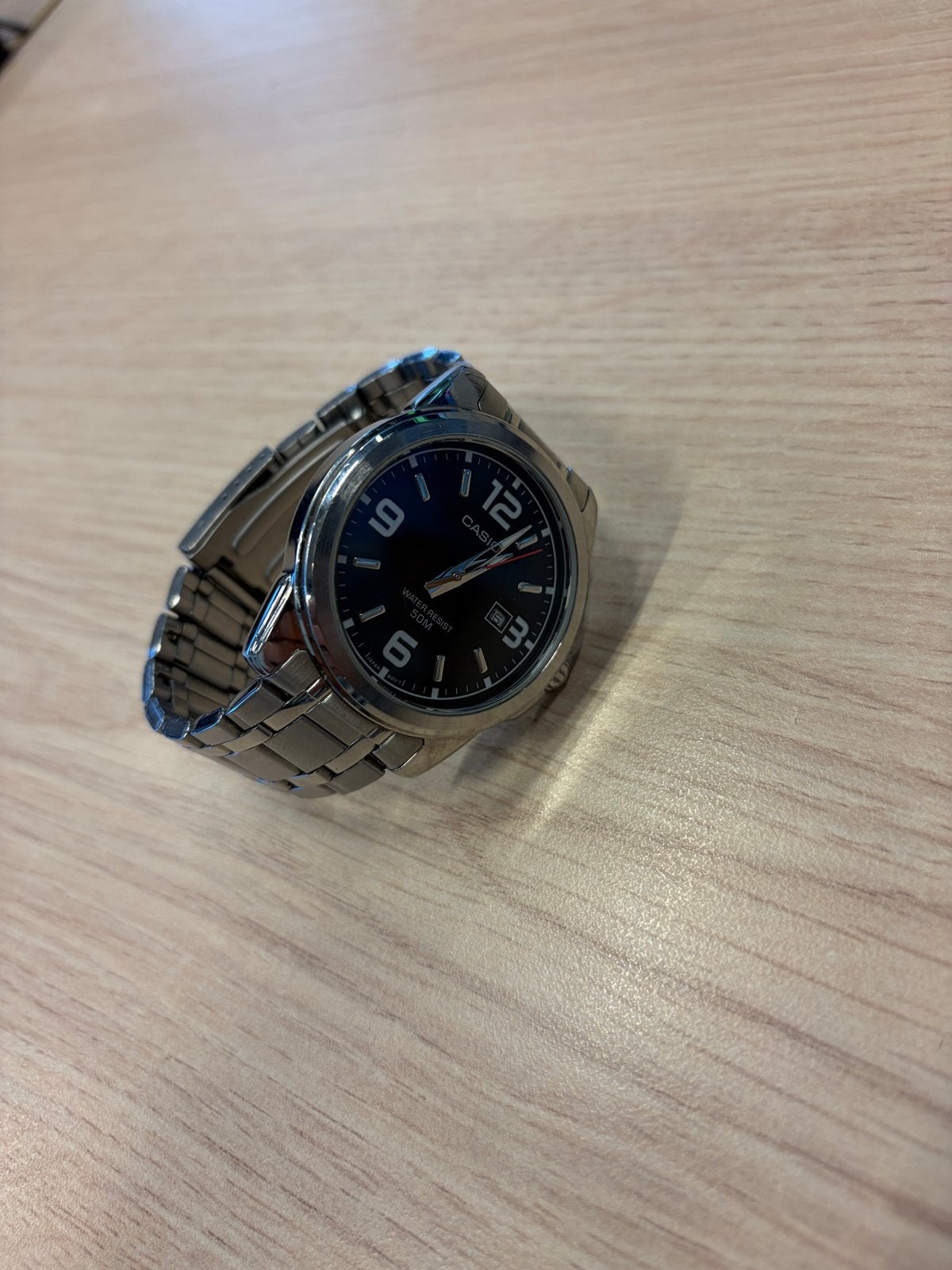 Casio MTP-1314PD-1AVEF Herenhorloge Zilverkleurig, Sieraden, Tassen en Uiterlijk, Staal, Polshorloge, Ophalen of Verzenden, Zo goed als nieuw
