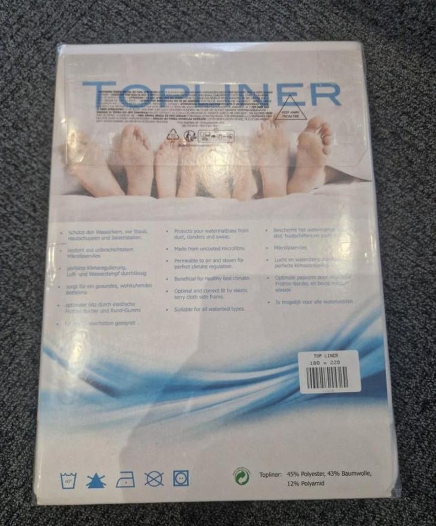 Waterdichte molton/Topliner 90 x 200 tot 140 x 200 180 x 220, Ophalen of Verzenden, Wit, Hoeslaken of Sloop, Nieuw