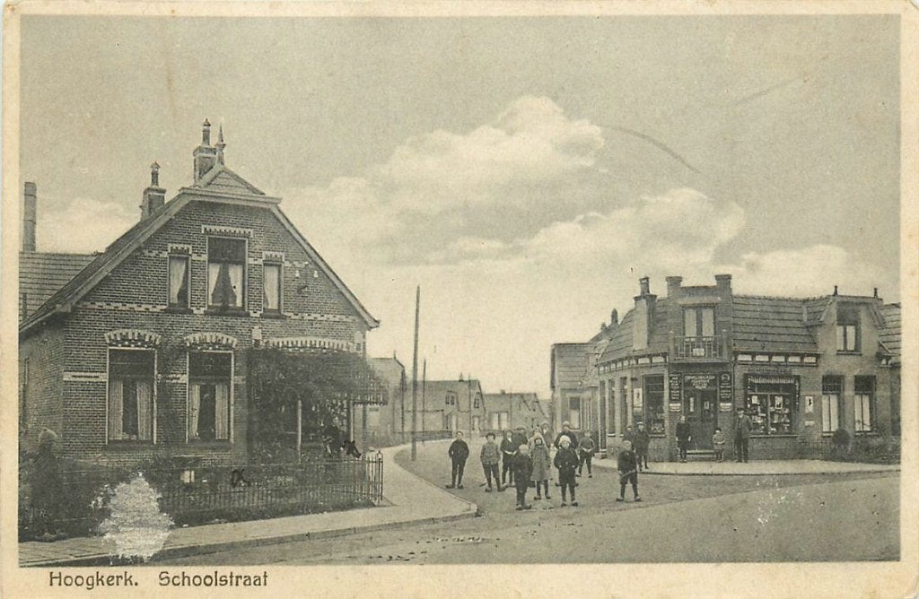 702-036-009 Hoogkerk Schoolstraat, Verzenden, Voor 1920, Groningen