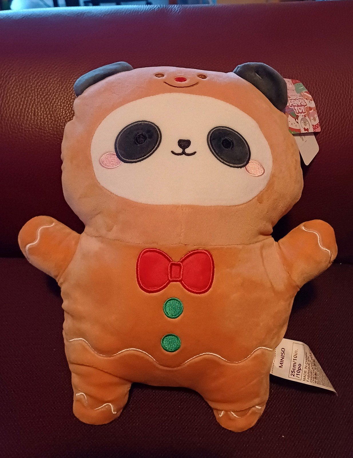 Nieuw Miniso Tyla Peperkoek kerst panda 25 cm, Ophalen, Nieuw, Overige typen