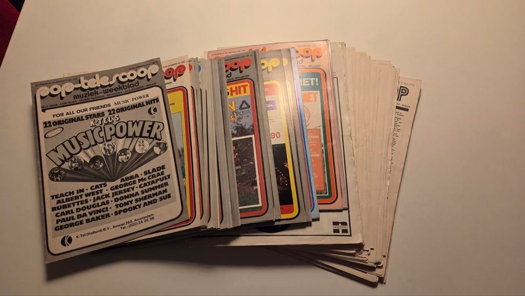 Pop-Telescoop Muziek Weekblad - Jaren '70 grote collectie, Boeken, Tijdschriften en Kranten, Zo goed als nieuw, Muziek, Film of Tv