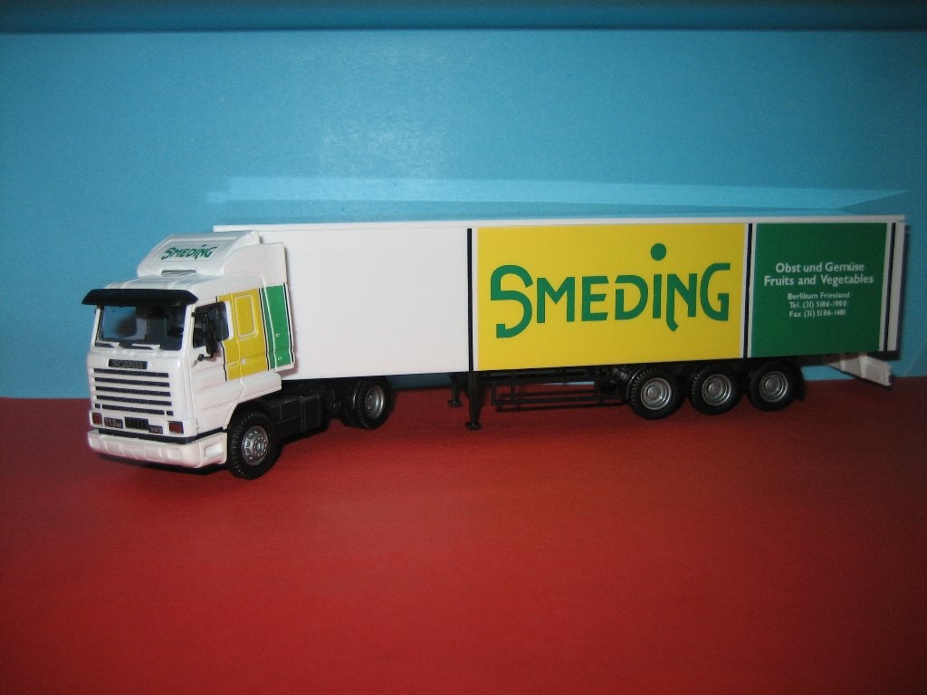 Smeding-Berlicum NL  SCANIA 113  met oplegger  AWM, Hobby en Vrije tijd, Modelauto's | 1:87, Ophalen of Verzenden, Zo goed als nieuw