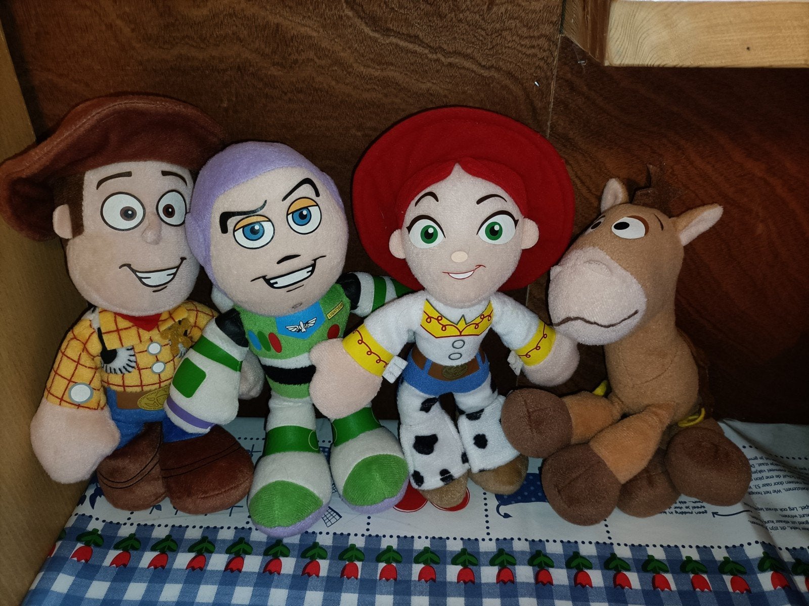 Toy Story knuffels Woody, Jessie, Buzz en Bullebeest, Ophalen of Verzenden, Zo goed als nieuw, Overige typen