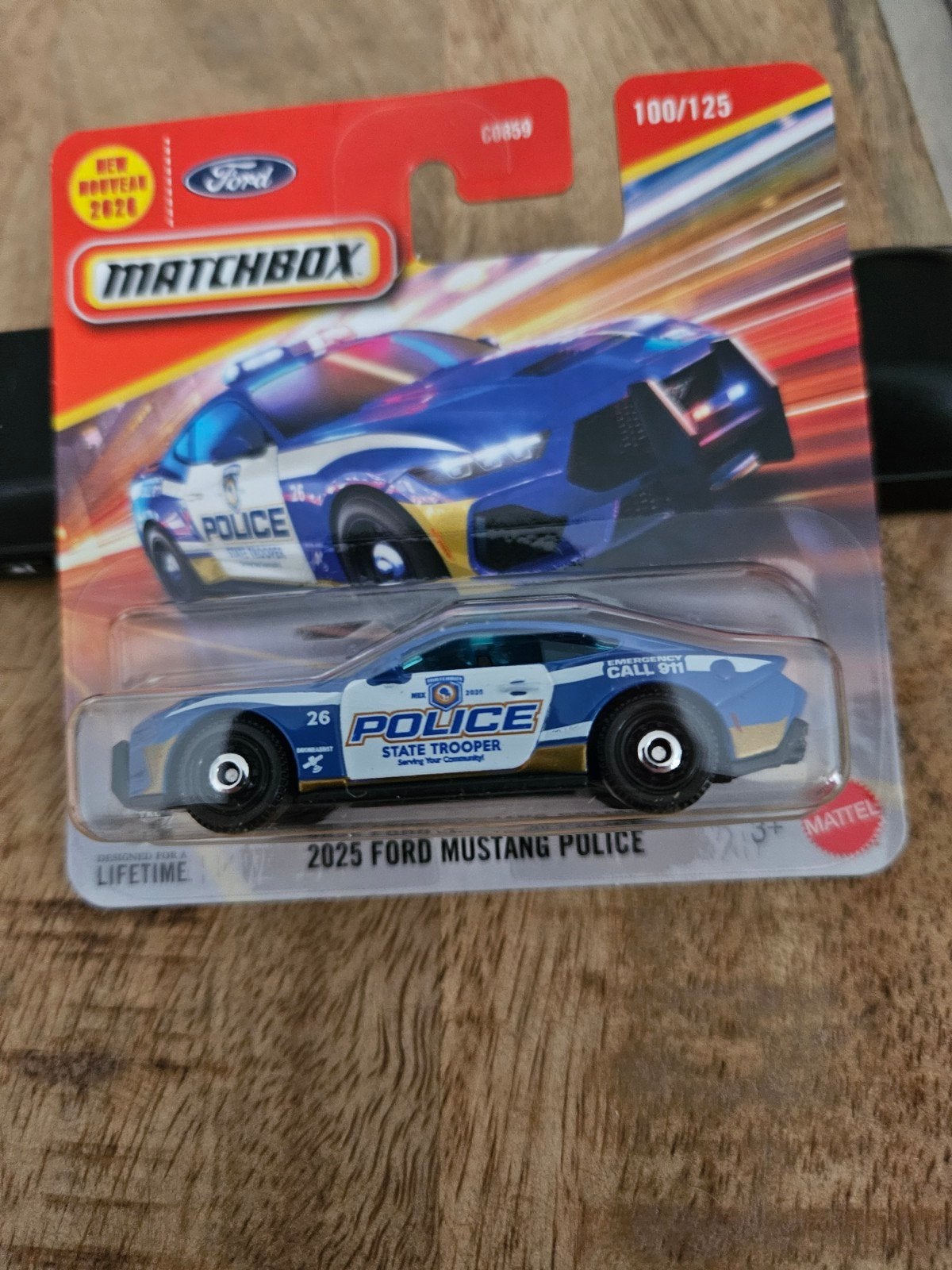 Matchbox Ford Mustang police 2025 Nieuw, Ophalen of Verzenden, Nieuw, Auto