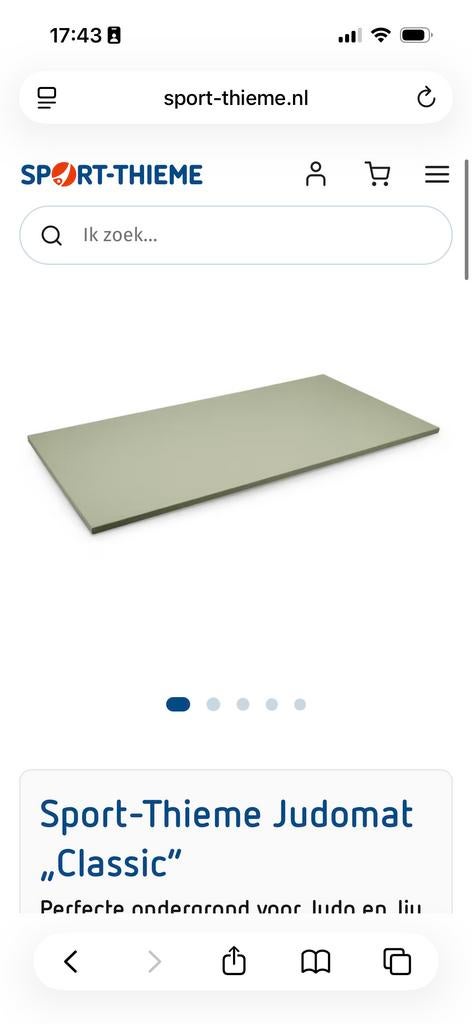Judomatten Thieme - 5 stuks - Zo goed als nieuw, Sport en Fitness, Ophalen, Judo, Zo goed als nieuw, Vechtsportmateriaal