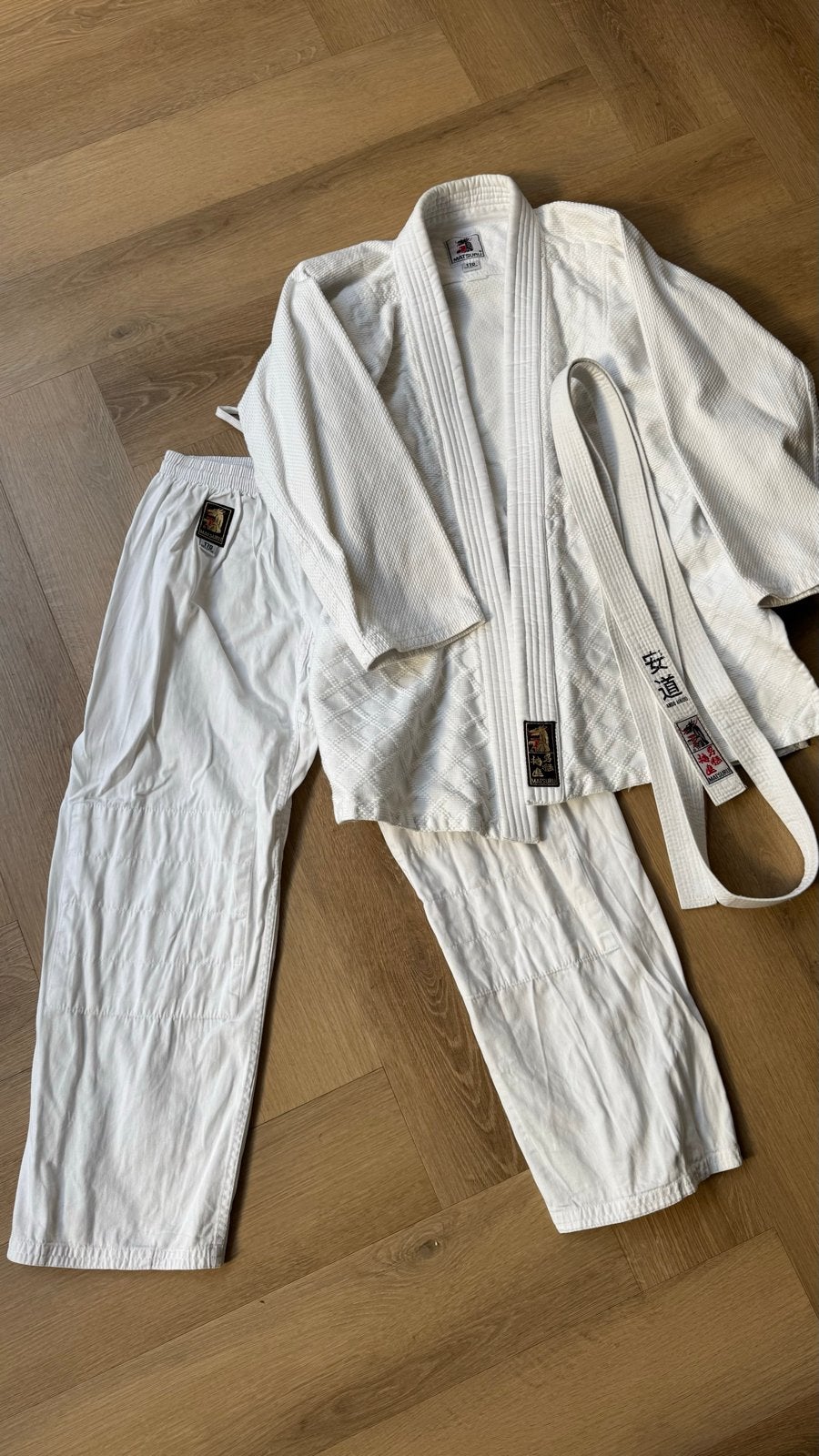 Matsuru Aikido Pak Maat 170 - Zo goed als nieuw, Ophalen, Vechtsportpak, Zo goed als nieuw, Aikido