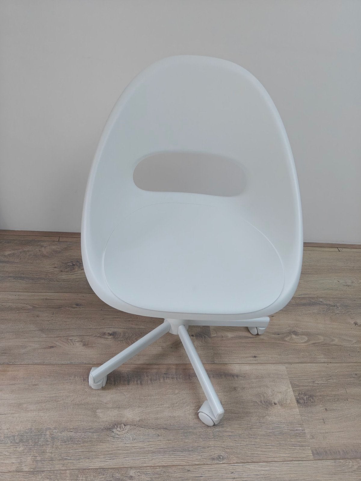IKEA LOBERGET / MALSKÄR bureaustoel, wit, z.g.a.n., Huis en Inrichting, Ophalen of Verzenden, Zo goed als nieuw, Wit, Bureaustoel