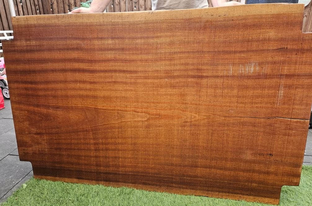 Mahonie houten blad - massief hout 160x95, Ophalen, 50 tot 100 cm, Zo goed als nieuw, Rechthoekig
