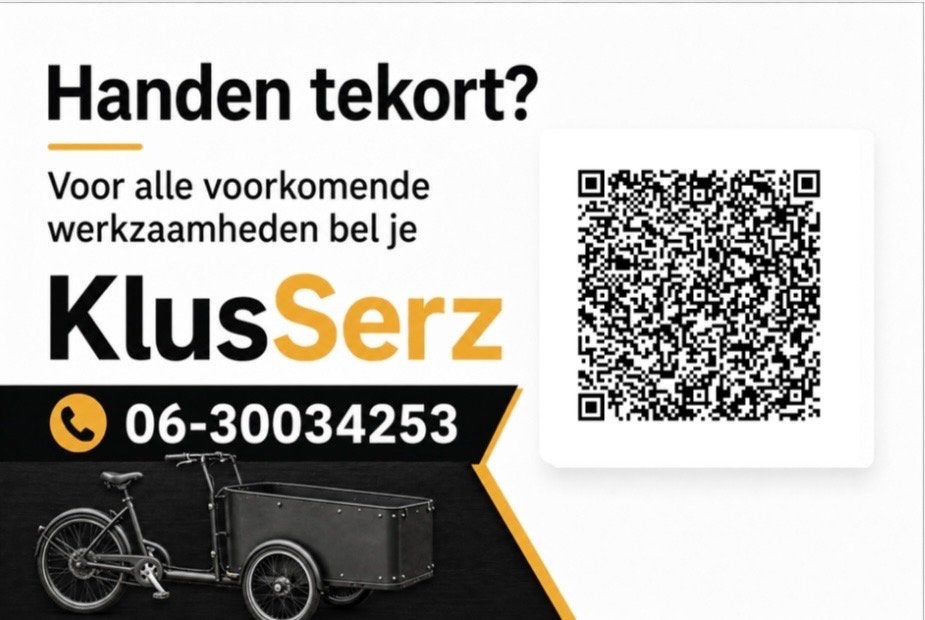 Klus Serz, voor alle hulp. Handyman, for all help