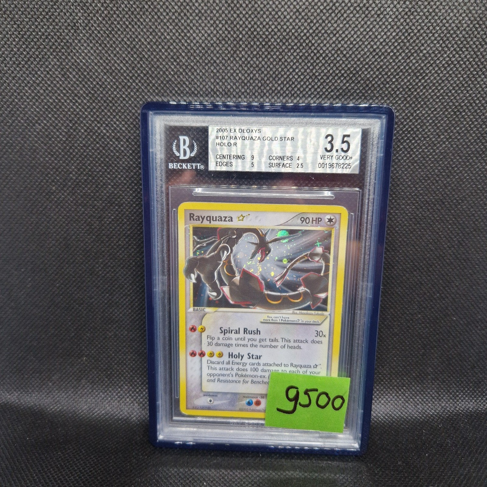 Rayquaza Gold Star Holo Ex Deoxys BGS 3.5, Ophalen of Verzenden, Zo goed als nieuw