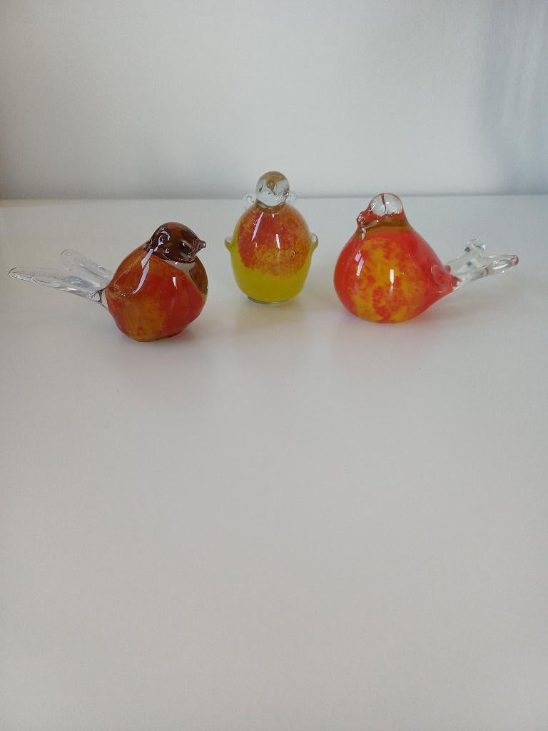 3 prachtige glazen vogeltjes, Ophalen of Verzenden