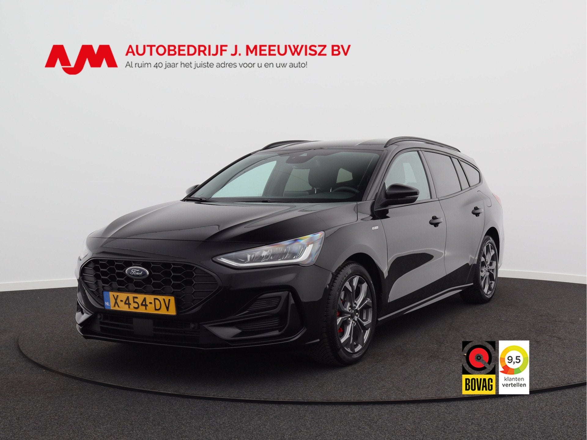 Ford FOCUS Wagon 1.0 EcoBoost Hybrid ST Line Style/ lage km/, Stof, Gebruikt, Zwart, Origineel Nederlands