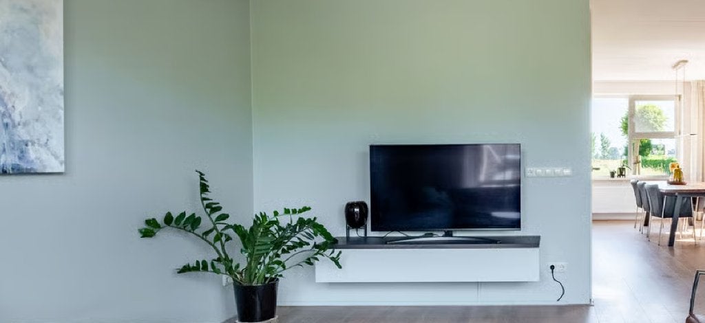 Hangend TV meubel  room wit  / antraciet Interstar hoogglans, Huis en Inrichting, Ophalen, Zo goed als nieuw, 25 tot 50 cm, Minder dan 100 cm