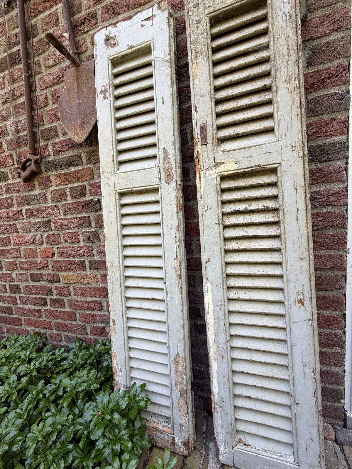 Set van 2 antieke houten luiken, Ophalen