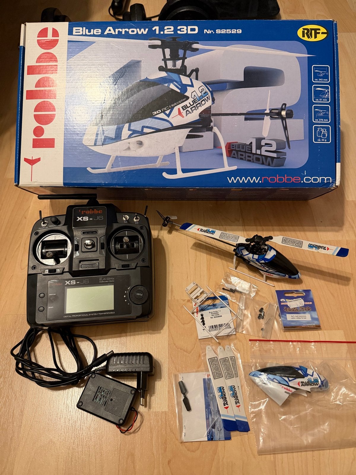 Robbe Blue Arrow 1.2 3D RC Helikopter RTF, Elektro, Gebruikt, RTF (Ready to Fly), Helikopter
