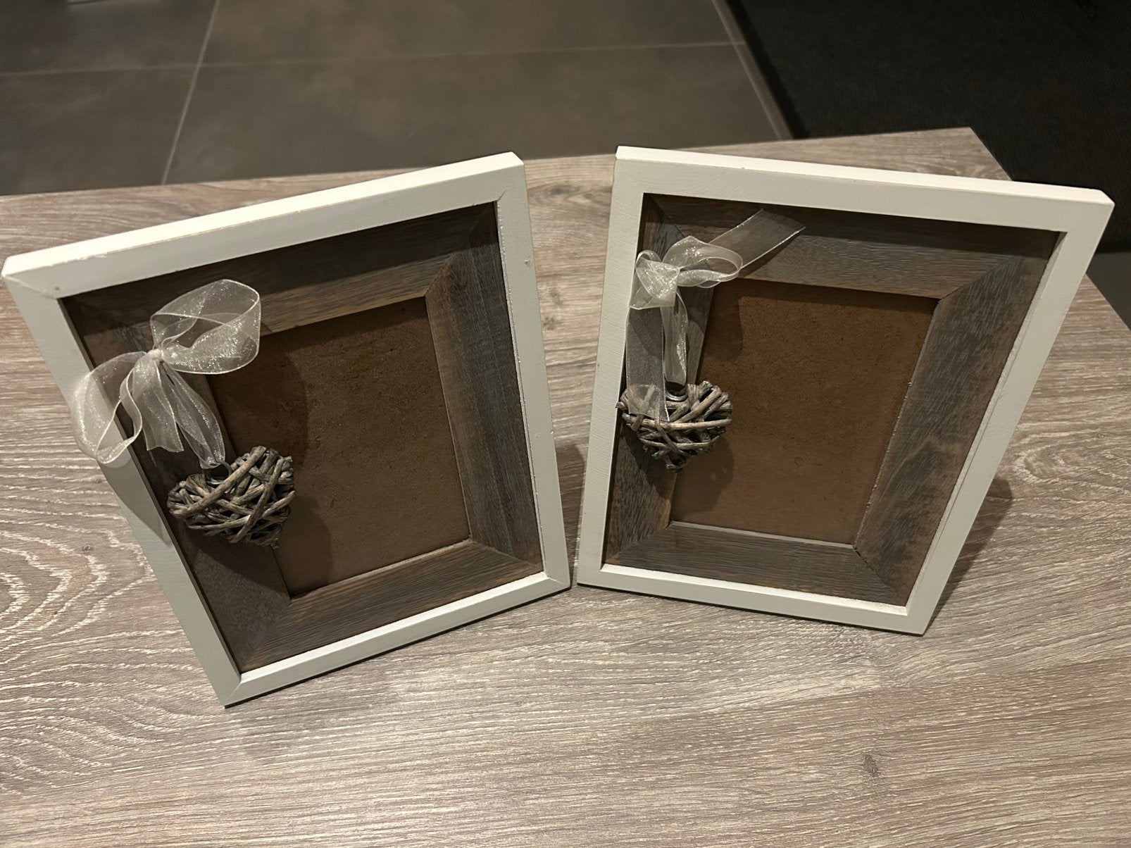 2x xenos hout fotolijstje met hart / 10x15, Ophalen of Verzenden, Zo goed als nieuw, Hout, Minder dan 50 cm