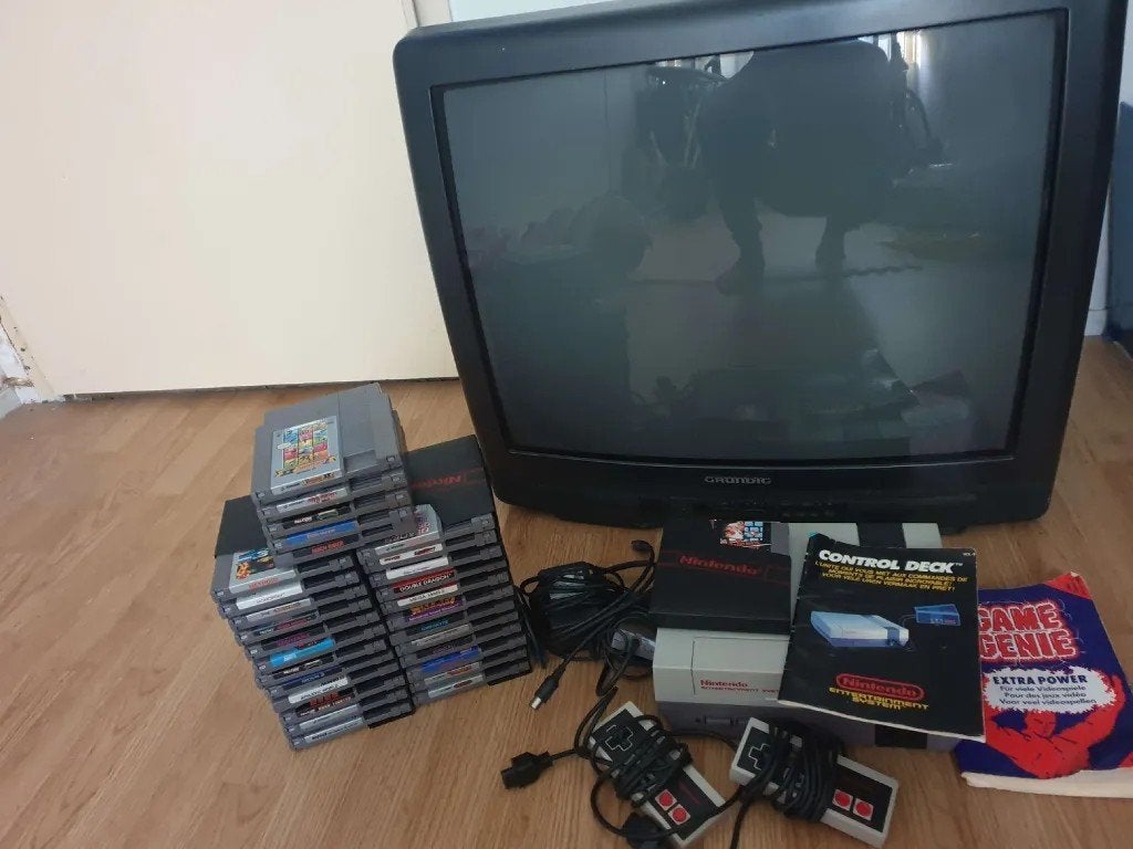 Nintendo console incl 30 spellen, Ophalen, Gebruikt, NES, Overige controllers
