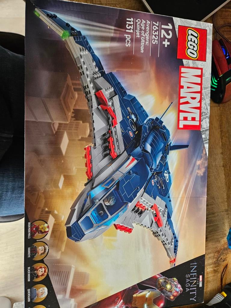 LEGO Marvel Avengers Quinjet 76325 Nieuw in doos, Inclusief minifiguren, Marvel, Lego, Nieuw