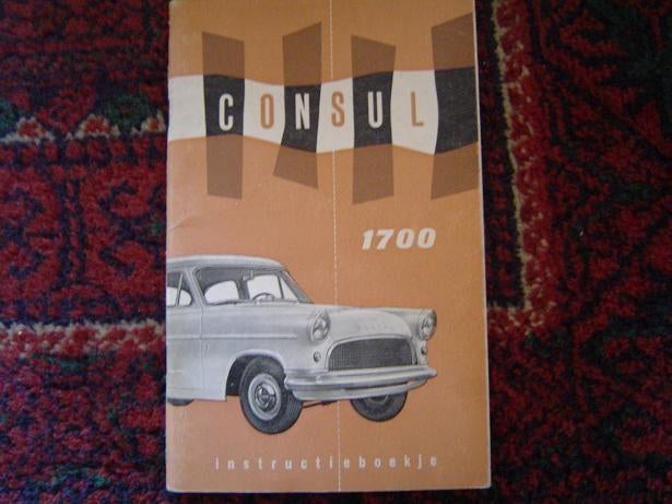 Ford Consul 1700 auto instructie boekje, Auto diversen, Ophalen of Verzenden