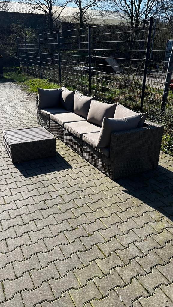 Jysk. Lounge zet modulair  “ravndrup”, Tuin en Terras, Tuinsets en Loungesets, Ophalen, 4 zitplaatsen, Kunststof, Zo goed als nieuw