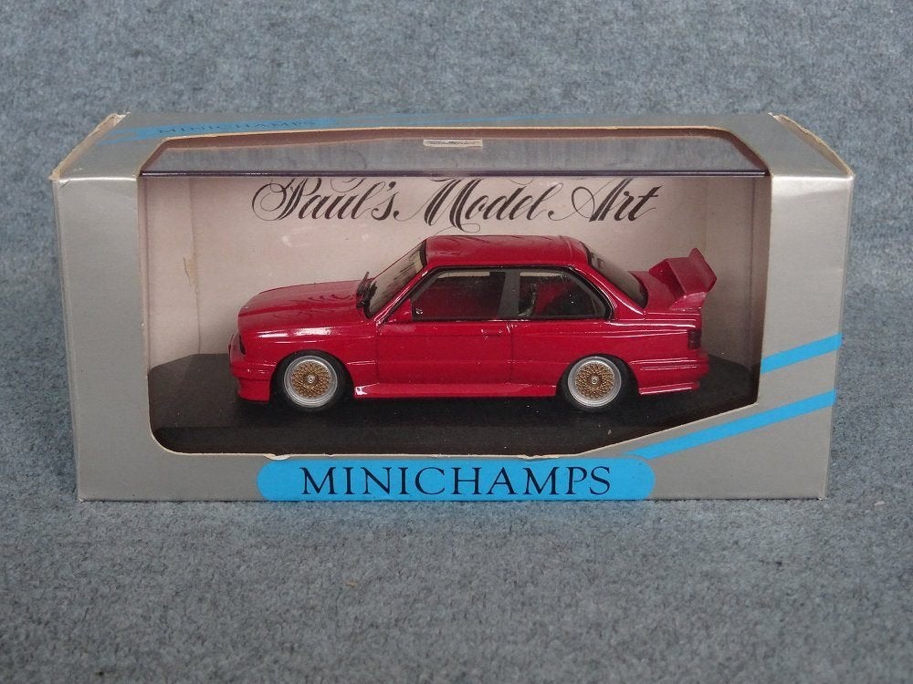 BMW E30 M3 "street" rood Minichamps 1:43 OVP eerste uitgave!, Ophalen of Verzenden, Gebruikt, Auto, MiniChamps