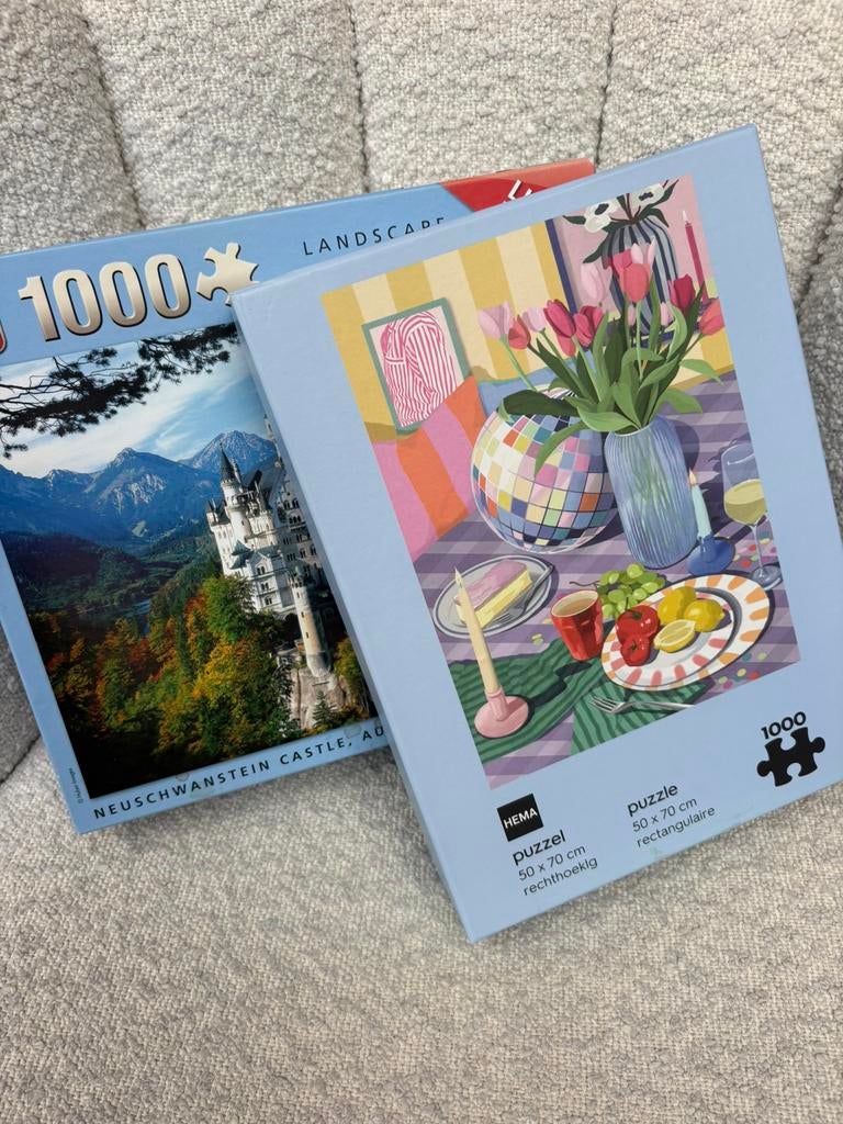 Super leuke puzzels + luxe puzzel mat, Ophalen of Verzenden, Zo goed als nieuw, Kwartet(ten)