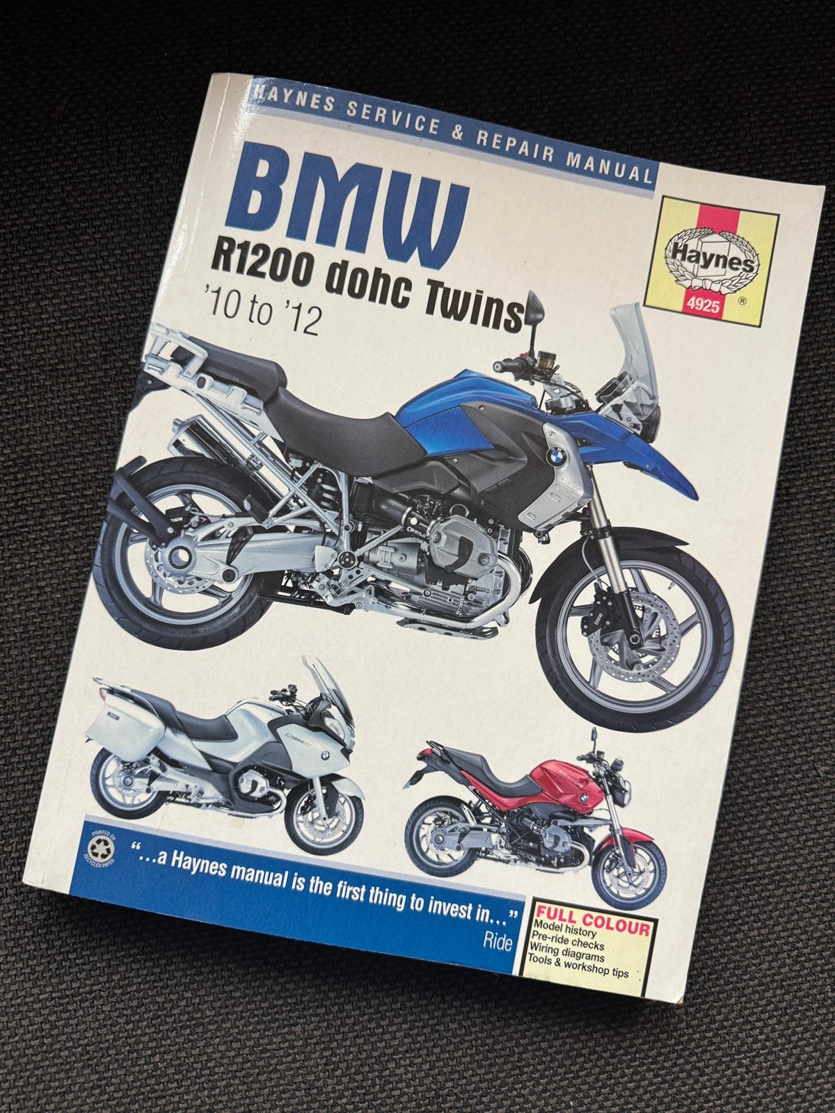 Haynes Service & Repair Manual BMW R1200 dohc 2010-2012, Motoren, Handleidingen en Instructieboekjes, Ophalen, BMW