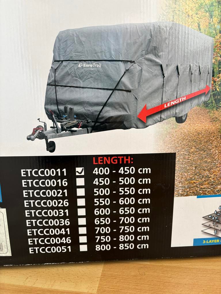 Euro Trail caravanhoes 400-450 cm, Ophalen, Zo goed als nieuw