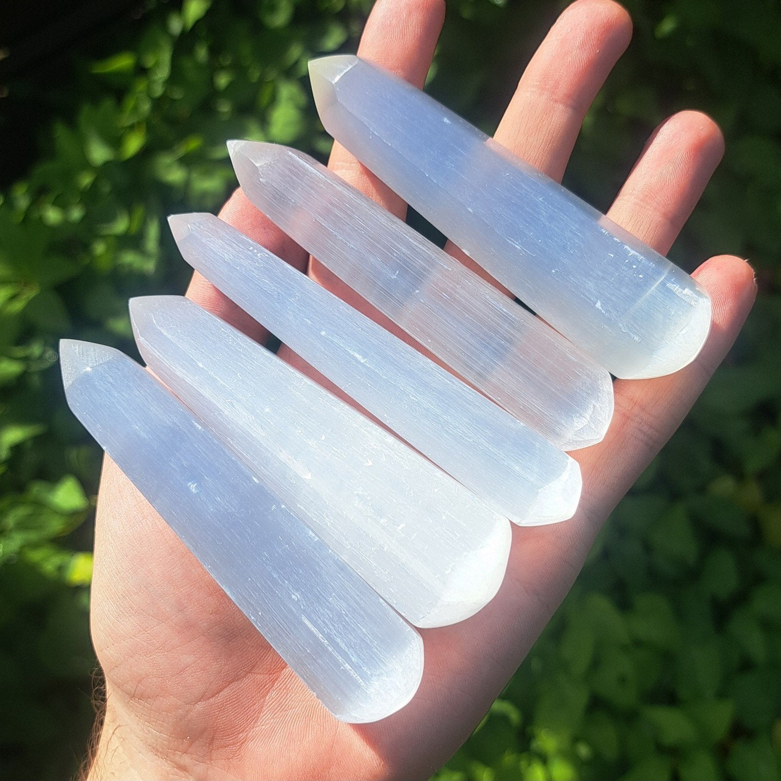 Seleniet punten edelsteen natuursteen mineralen punt, Ophalen of Verzenden