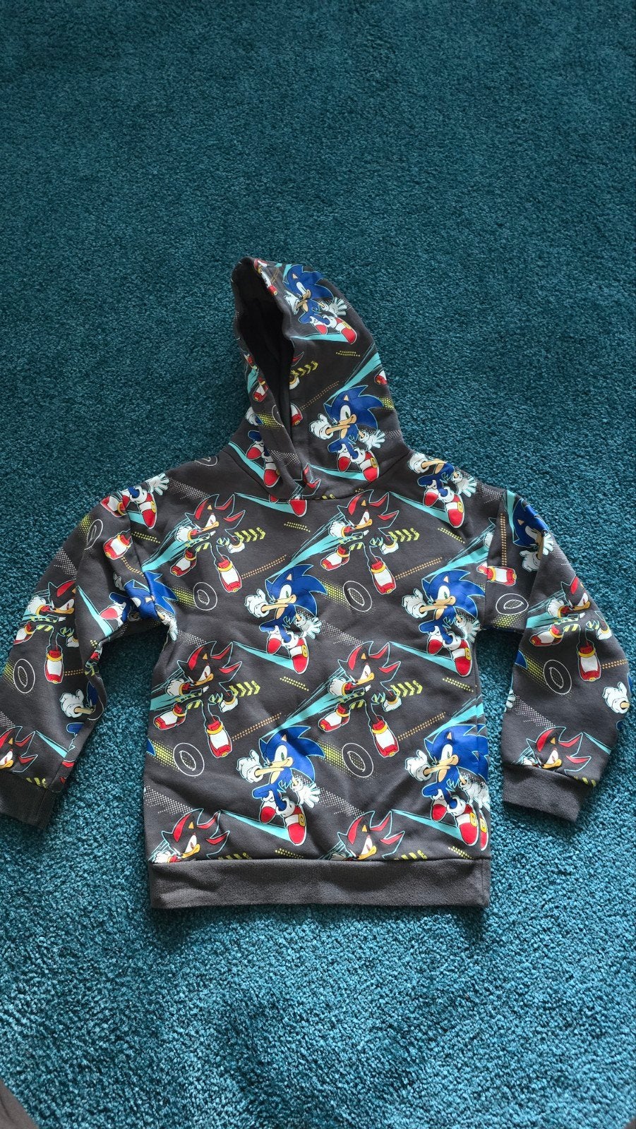 Trui sonic shadow 128, Ophalen of Verzenden, Zo goed als nieuw, Jongen, Trui of Vest