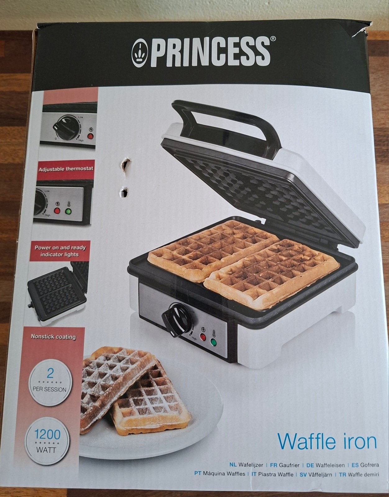 Princess Wafelijzer - 1200W - Antiaanbaklaag - Nieuw, Ophalen of Verzenden, Nieuw