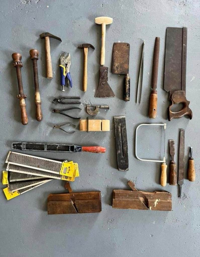 verzameling oud gereedschap oa houtbewerking, Antiek en Kunst, Antiek | Gereedschap en Instrumenten, Ophalen of Verzenden