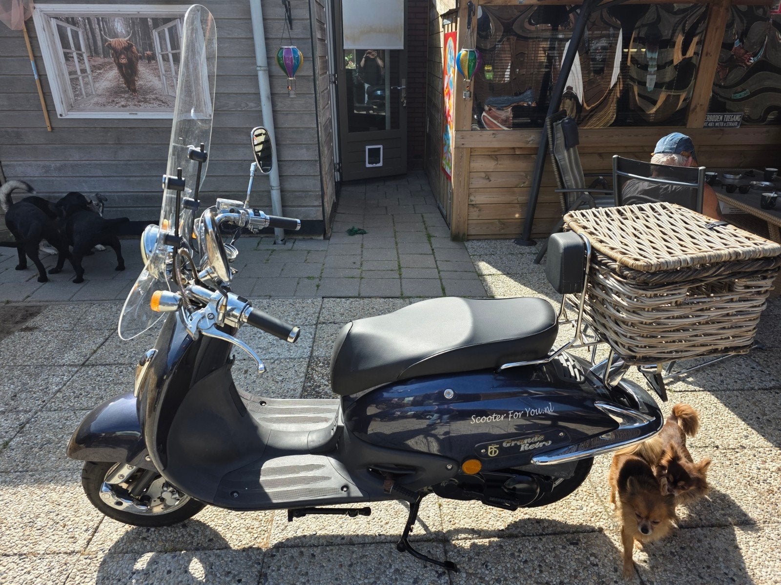 Stijlvolle Grande Retro Scooter - Zo goed als nieuw!, Fietsen en Brommers, Snorfietsen en Snorscooters, Gebruikt, Benzine, Ophalen